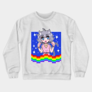 Nyan cat girl Crewneck Sweatshirt